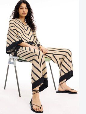By Malene Birger Mirabello Cropped Wide-Leg Trousers Size EU 42